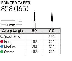 Galil Multi Use Diamond Bur Pointed Taper 858 - Dental Conduit