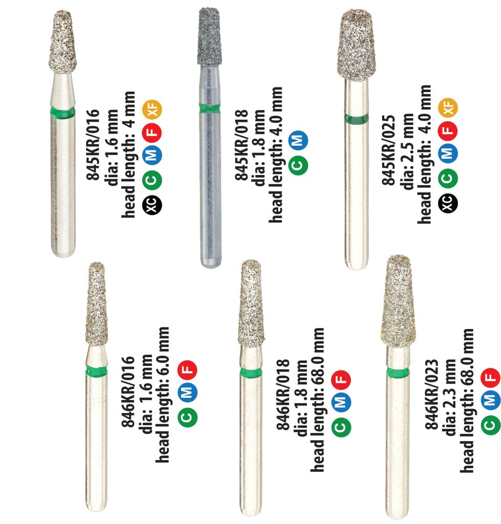 Crosstech Premium Diamonds-MODIFIED SHOULDER 845KR-846KR - Dental Conduit