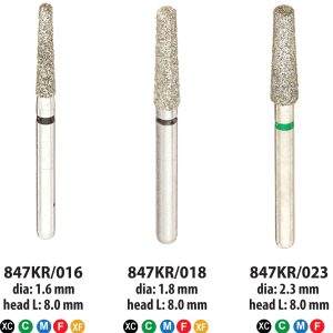 thumbnail image 2 of Crosstech High Speed Diamond Dental Bur Wheel C14SF Fine Grit - 5 Pack 2 of 3