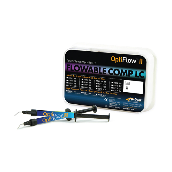Dental Conduit - Products - Pac-Dent OptiFlow II Flowable Composite 4-Pack